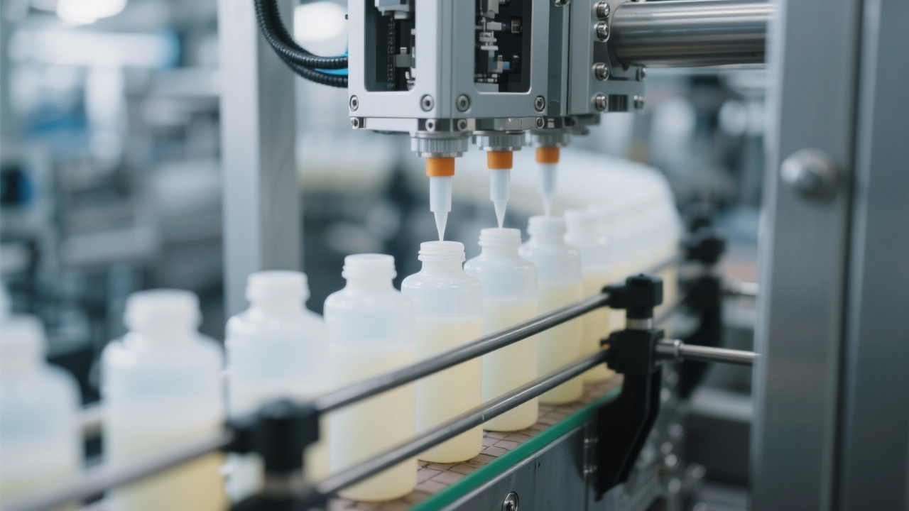 Precision filling process with frequency control